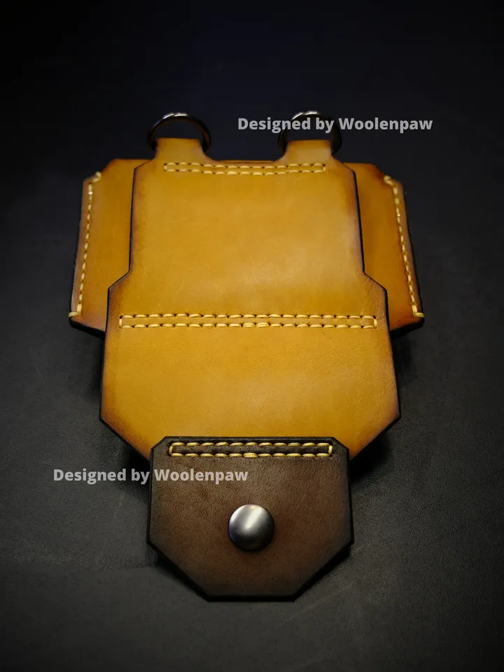 Leather pattern - Belt Wallet - Cosmo. PDF/SVG