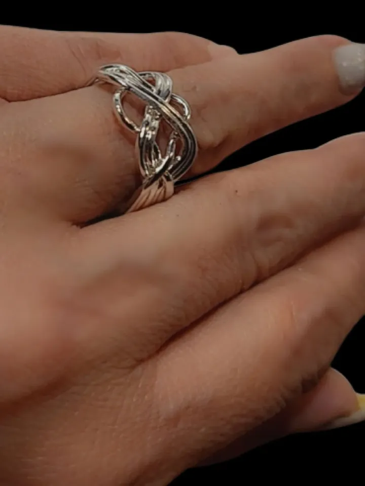 Sterling Silver Puzzle ring, Thumb Ring, Ring for Women, 6 piece puzzle ring, Puzzle ring for men or women sizes 5 6 7 8, 9 10 11 12 13