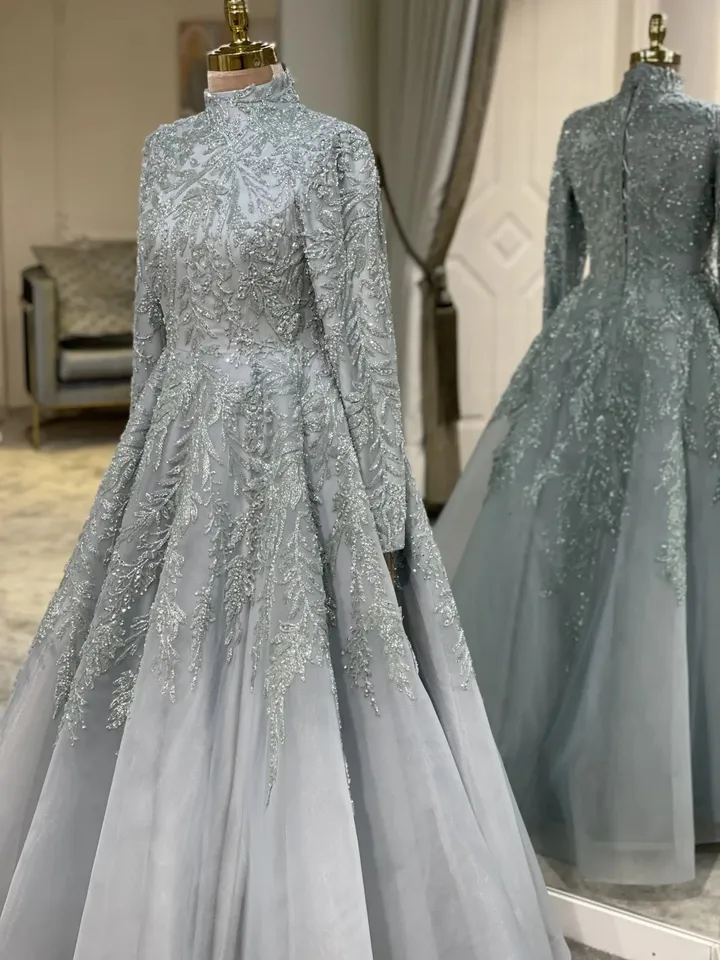 AHUNARE HIJAB - Wedding Dress, Muslim Evening Gown, Nikah, Islamic Wedding, Engagement, Bridesmaid