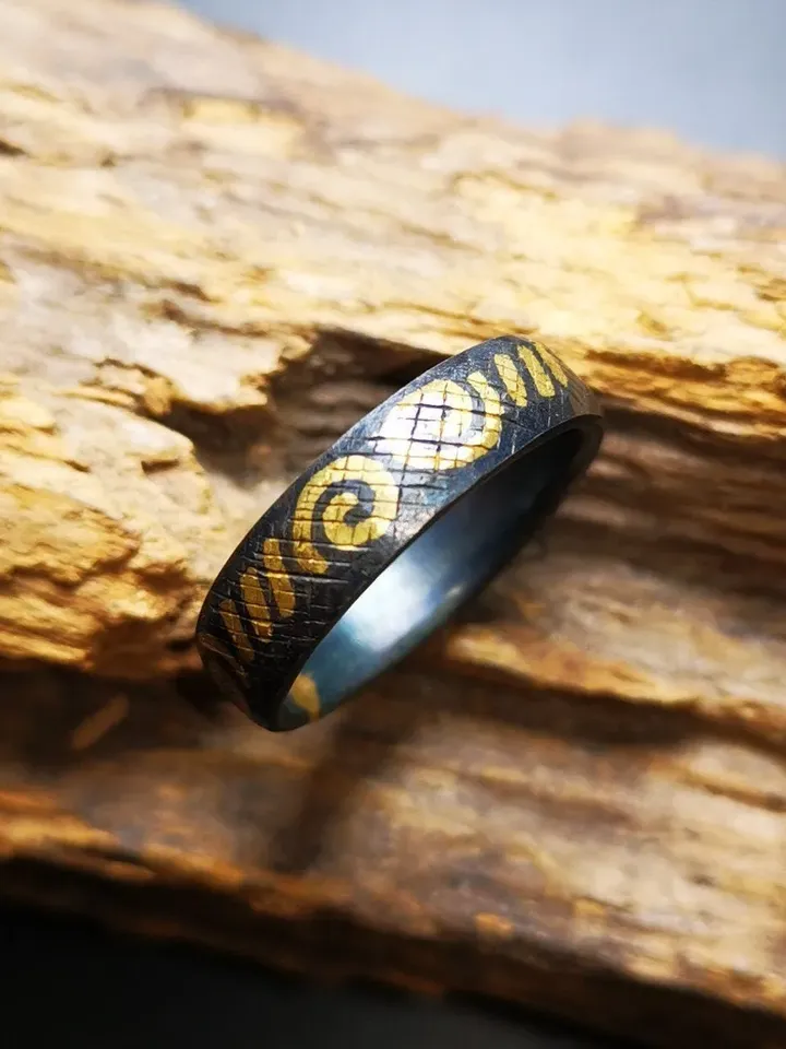 Gandhanra Unique Handcrafted Tibetan Ring,Made of Gold Filled and Silver Filled,Protection Jewelry