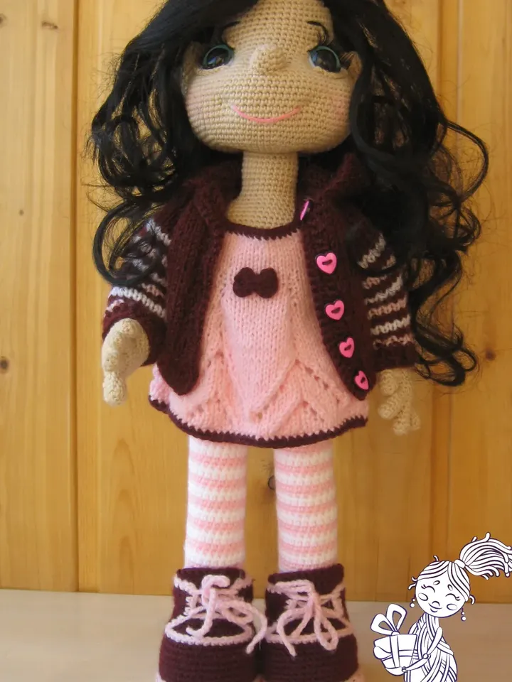 TUTORIAL: Long legged Doll crochet pattern, size 40-50cm*