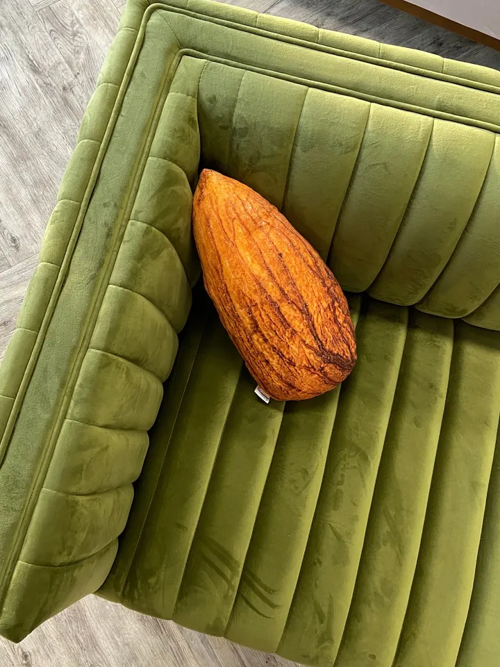 Almond / sweet Almond pillow / Almond shaped /  Almond cushion / vegan gift / sweet Almond / Shelled Almond / food pillow / funny pillow