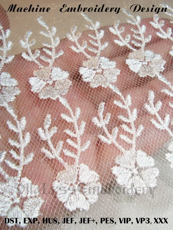 Floral endless border 2 embroidery design