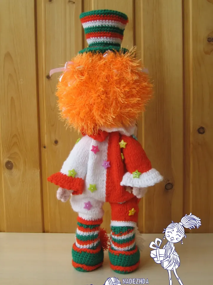 TUTORIAL Kind Ginger Clown crochet and knitting pattern*