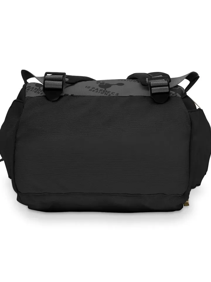 12 Parsecs Designs TTRPG DnD Backpack | Tabletop Roleplaying Game Bag, LARP Backpack, Wargaming Organizer, Skull and Bones, Gift for Geeks