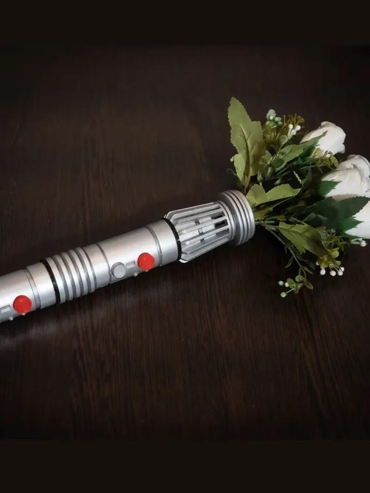 Star Wars Inspired Bridal Bouquet Holder | Wedding Bouquet Lightsaber Holder | Darth Maul Lightsaber Bouquet Holder