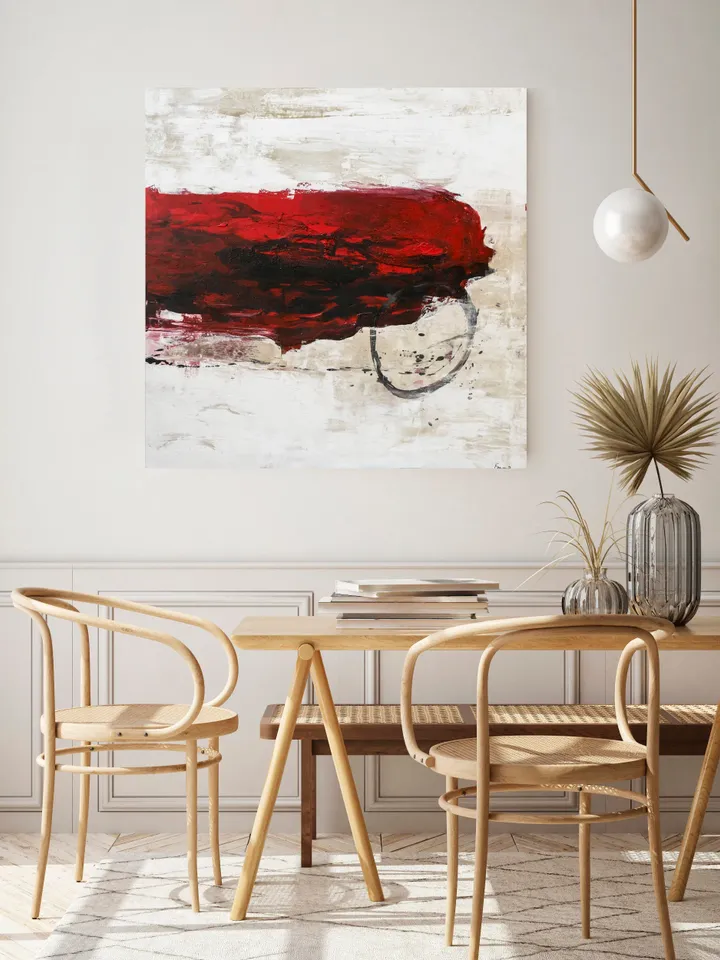 Large abstract Painting,Abstract Painting,Original Artwork,Abstract Art,Red Abstract Painting,Painting on canvas,Modern Painting,Home Decor