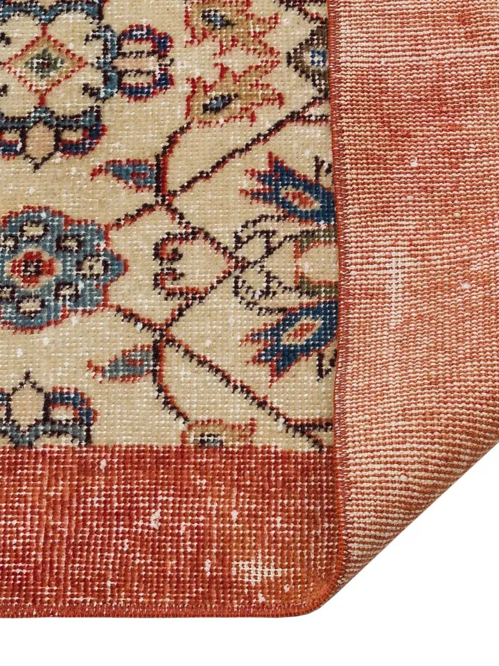 Bohemian Beauty: Hand-Woven Red Turkish Rug for Your Home