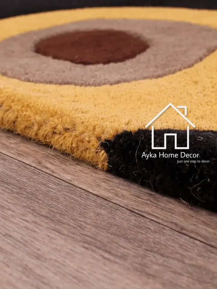 Ayka HandMade Tufted 100% Fine wool Trending carpets and rugs for Living Room and for kids room / Sofa Set Rug Christmas gift / Hall Rug