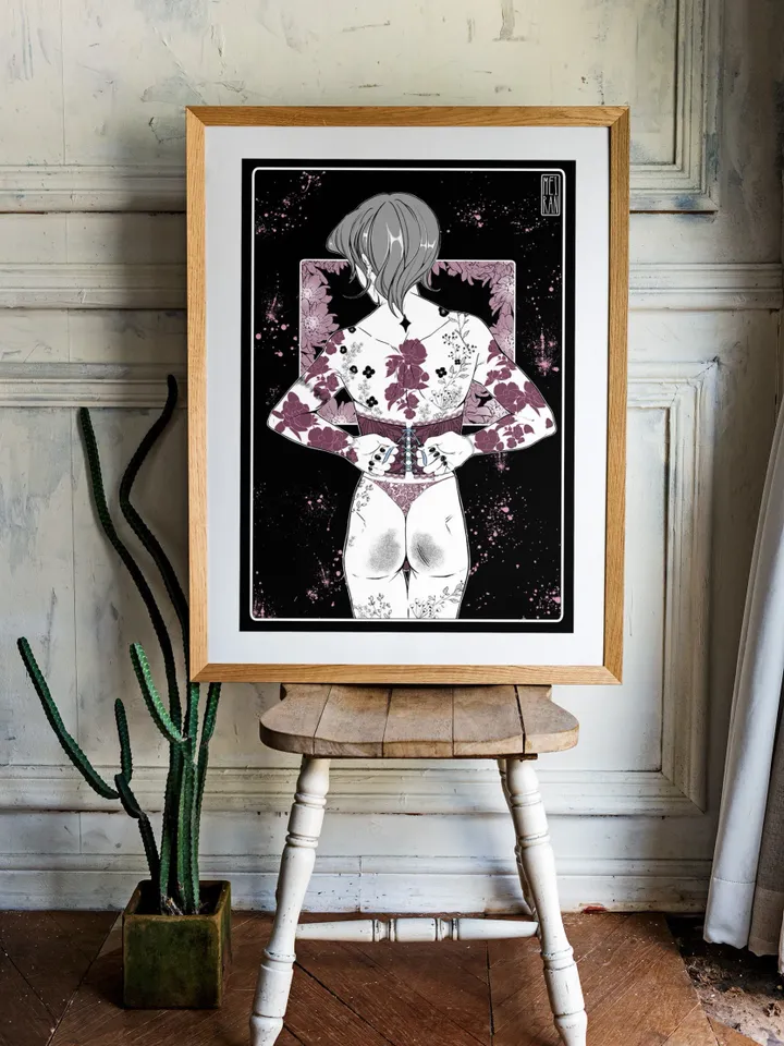 Marks | KiNKtober Boyslove 2020 Druck/Poster Matt | A4 Größe (210 x 297mm, 8,3 x 11,7 Zoll) | Yaoi | Yaoiart