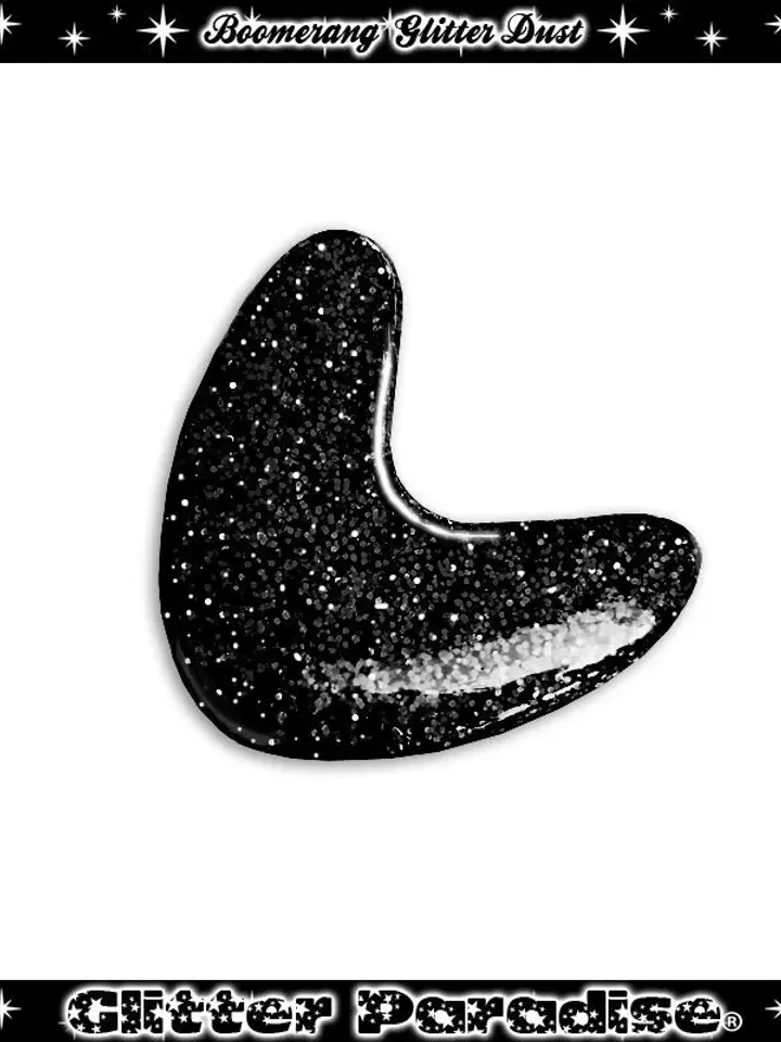 Atomic Boomerang Glitter Dust - Brooch - Boomerang - Mid-Century Modern - 50s - 60s - Lucite - Boomerang Brooch - Retro - Glitter Paradise®