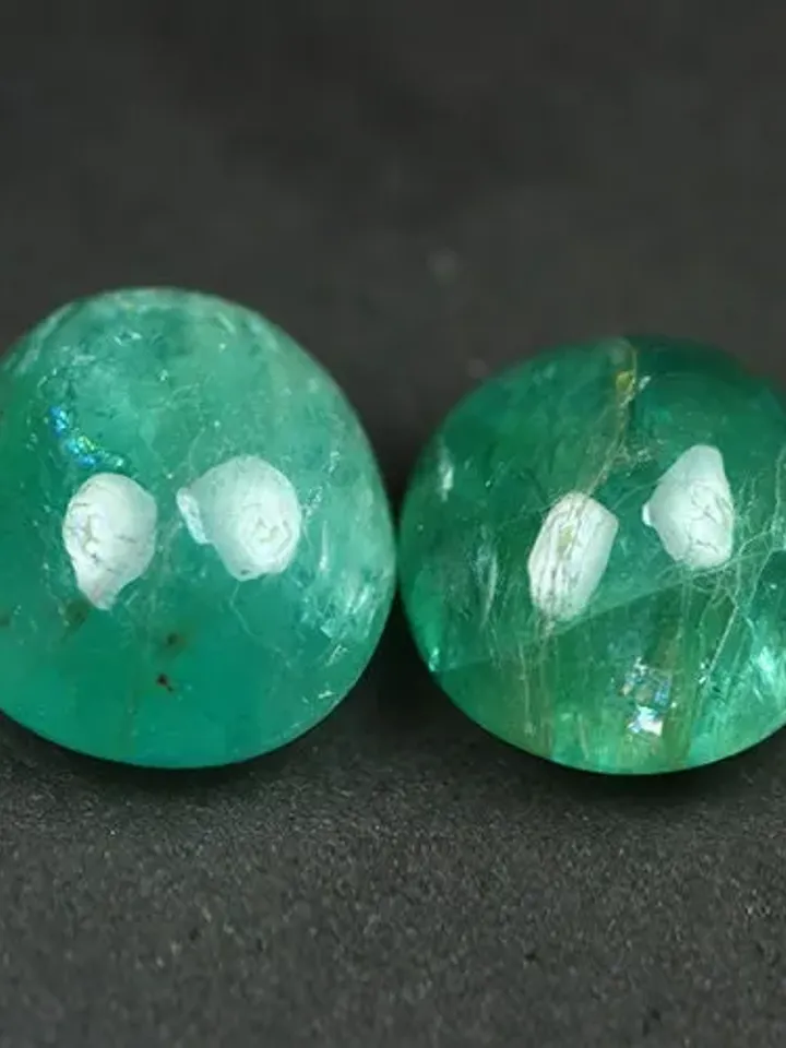 6.84 CT World Rare Transparent Quality ColleCTion Untreated Grandidierite Cabochon Pair