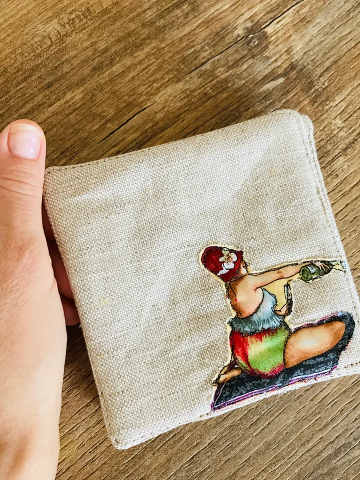 Set of 7 linen coasters