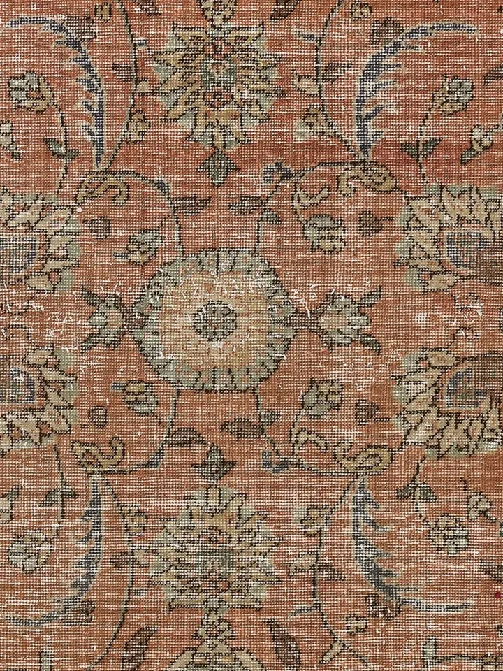 OrangeOushak: Vibrant Turkish Rug for Living Room, Home Decor, Oushak Style, 147x241cm.