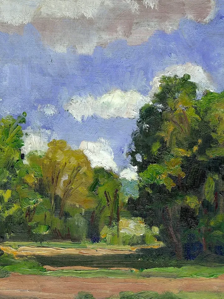 Small Vermont Landscape Painting - Summer Field - 6x7 Oil on Panel, Plein Air Impressionist Fine Art, Signed American Original