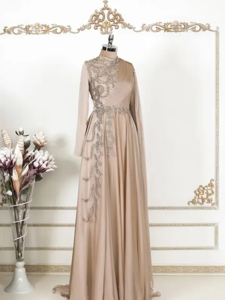 AHUNARE HIJAB - Wedding Dress, Muslim Evening Gown, Nikah, Islamic Wedding, Engagement, Bridesmaid