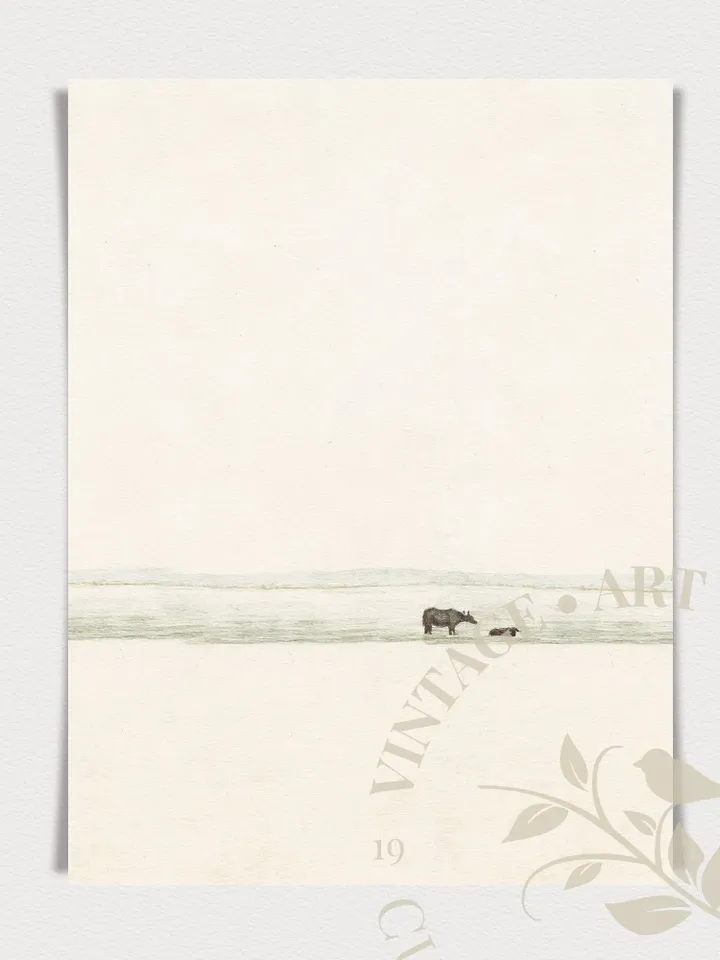 Triptych Wall Art Tropical Coastal Landscape with Boats Set of 3, Muted Vintage Artwork Farmhouse Decor, Printable Digital | #48
