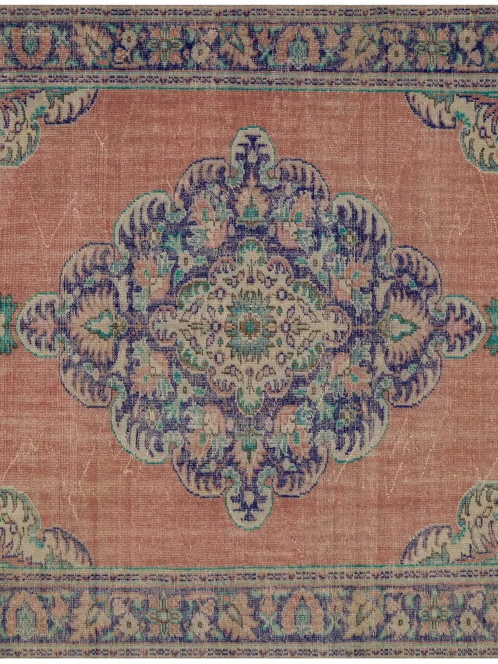 Brighten up your Home with this Vibrant Handmade Orange Turkish Rug