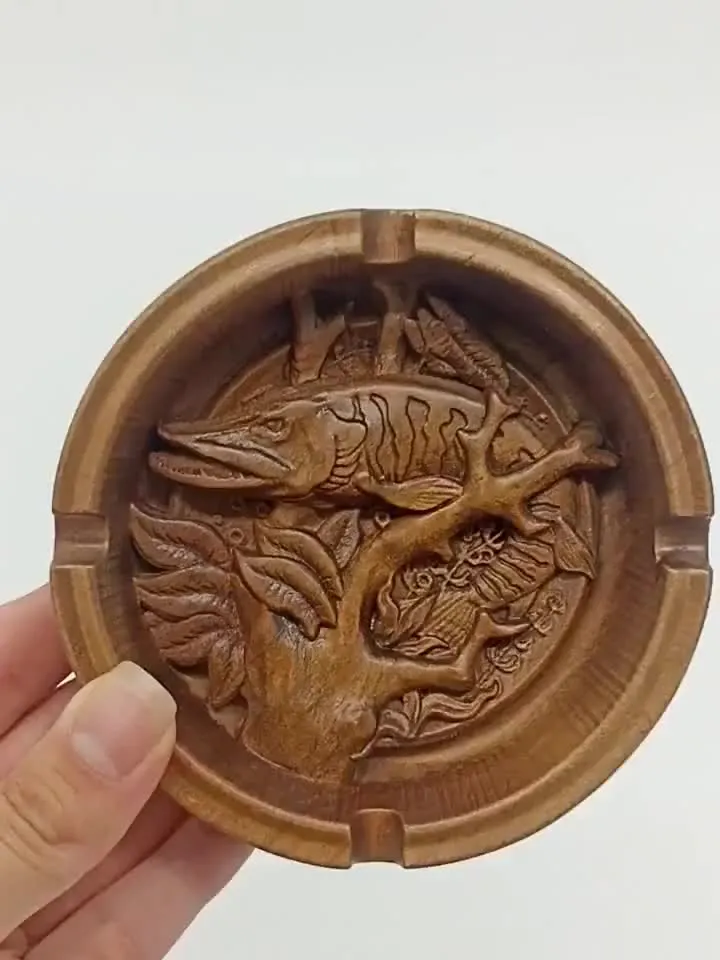 Ashtray fish, fisherman gift, personalized fisherman, Wooden wall art, fisherman print, vintage ashtray, Wall Wooden bike, Biker Home Decor
