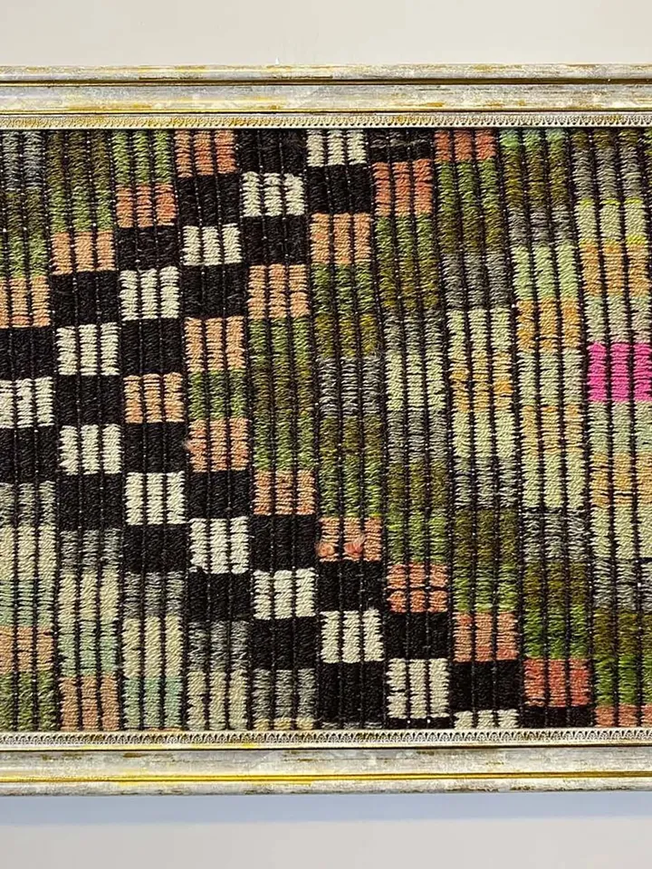 Vintage wall kilim art, unique hand-woven woolen kilim on the wall, home decor , 50x70 cm