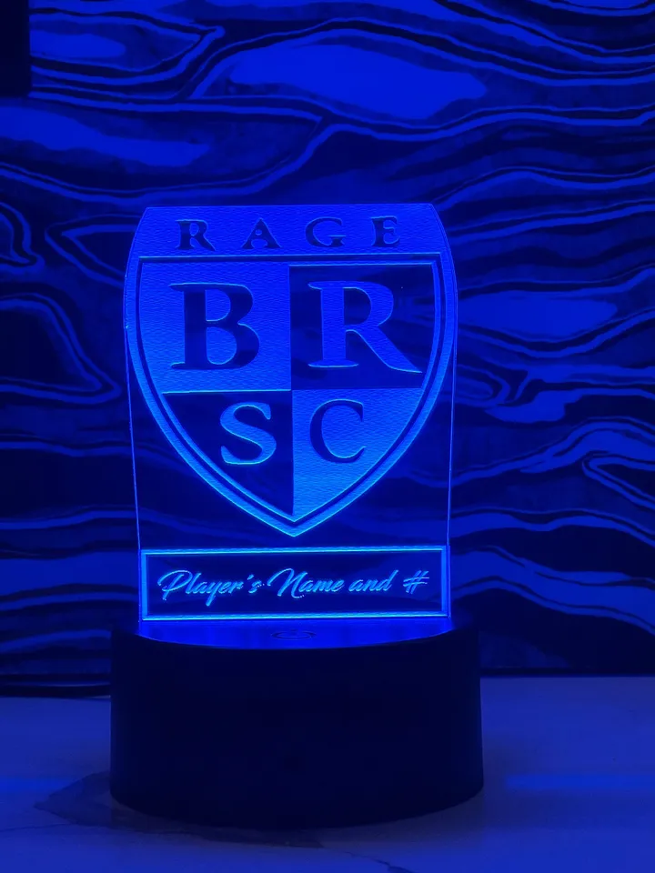 Team Sports RGB Light Up Plaque Acrylic Sign With Player Customization