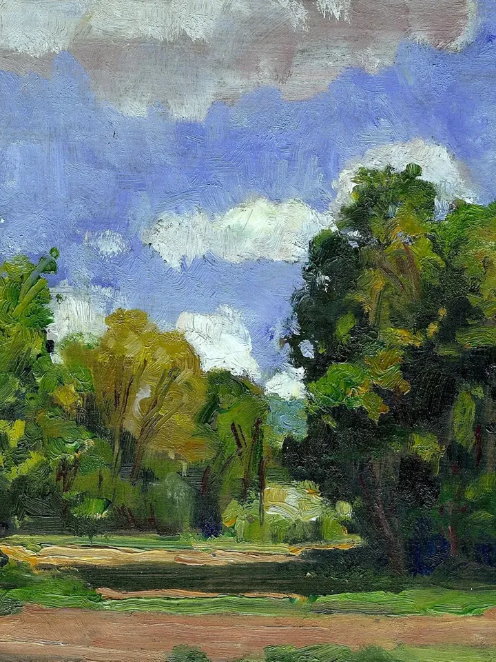 Small Vermont Landscape Painting - Summer Field - 6x7 Oil on Panel, Plein Air Impressionist Fine Art, Signed American Original