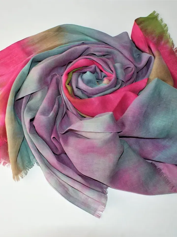 Cotton scarf Colorful scarf Cotton shawl Designer woman scarf gift Tie dye scarf