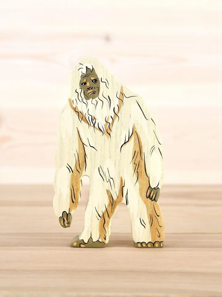 Wooden yeti toy Abominable Snowman Bigfoot