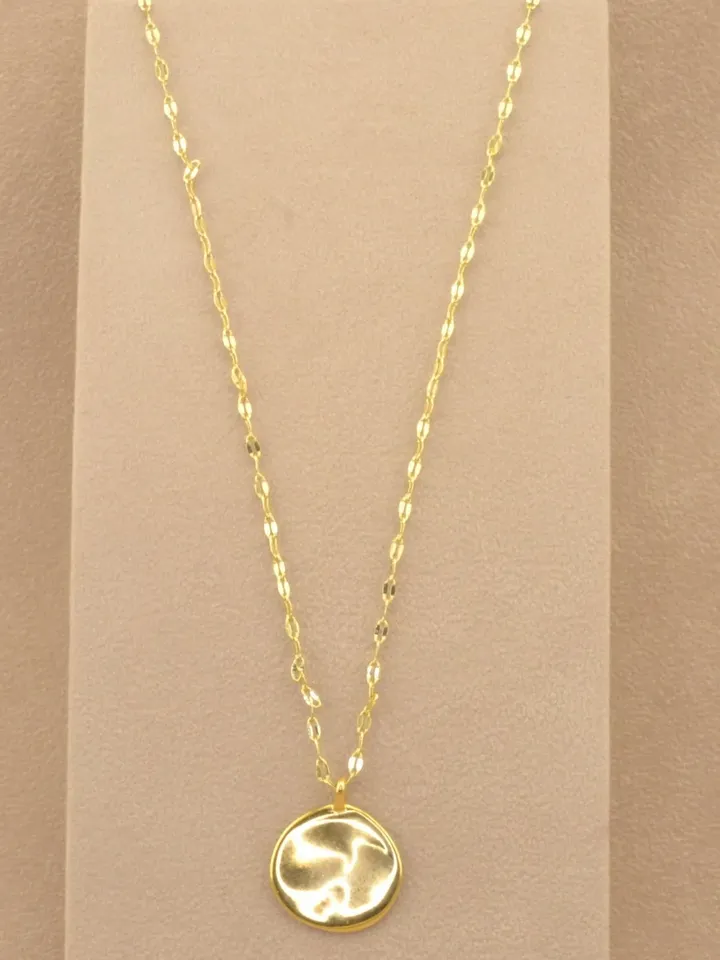 Set of Three Gold Necklace, Women Layering Chains with Pendants, Gold Necklace Combo, 24k Gold Plated Layered Necklace Minimalist