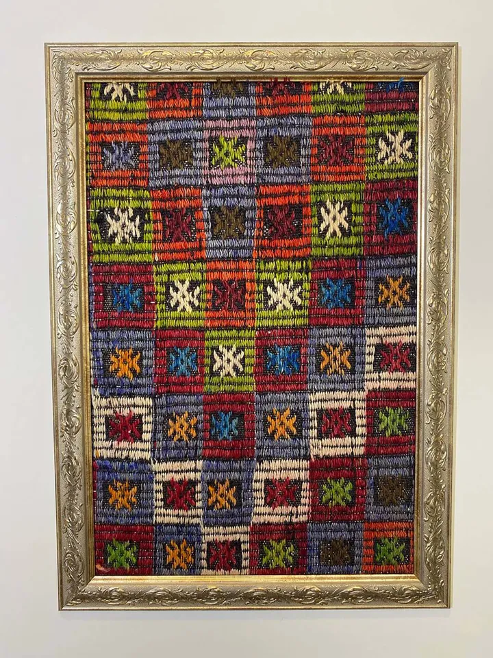 Hand-Woven Vintage Kilim Wall Hangings - Unique Home Decor - 50x70 cm - Boho Chic Woolen Art