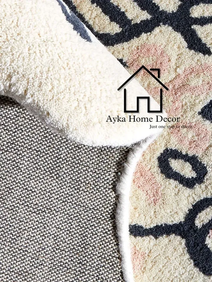 Ayka Pomo Woolen Area Rug For Hall Kitchen Living Room Bed Room Bath Room Dining Room Kids Room Carpet Christmas Gift