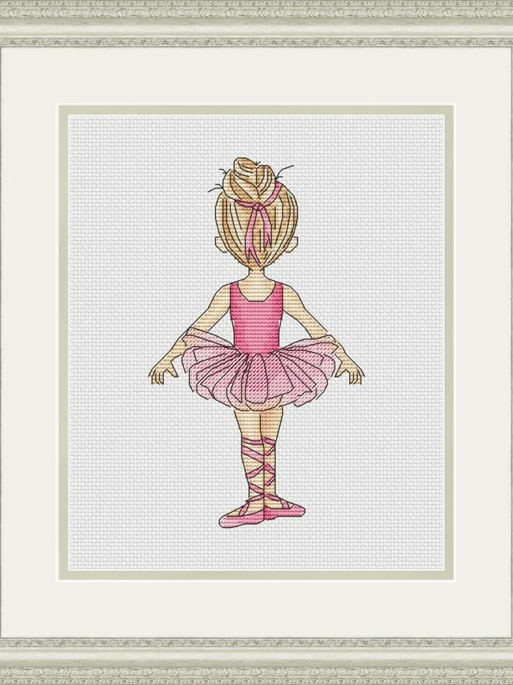Ballet dancer Cross Stitch Pattern, Ballerina Cross Stitch design, Ballet cross stitch picture, Dancer Cross Stitch