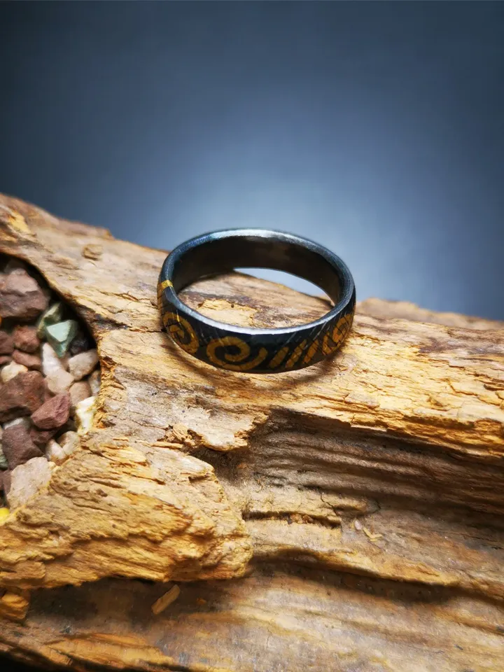 Gandhanra Unique Handcrafted Tibetan Ring,Made of Gold Filled and Silver Filled,Protection Jewelry
