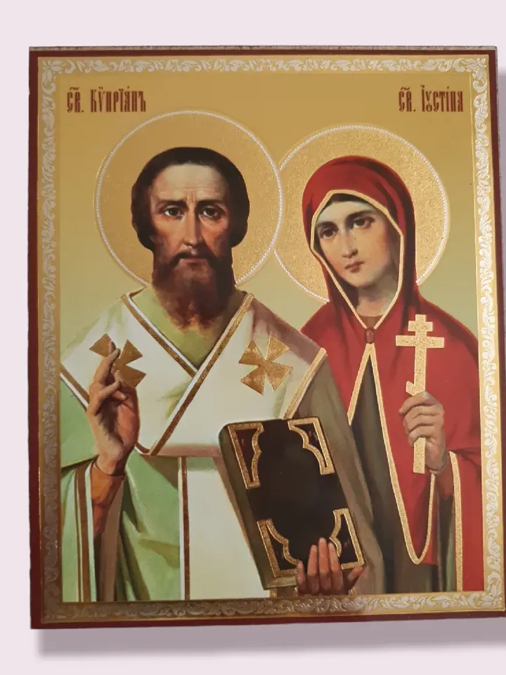 Saints Cyprian and Justina icon | Orthodox gift | free shipping from the Orthodox store