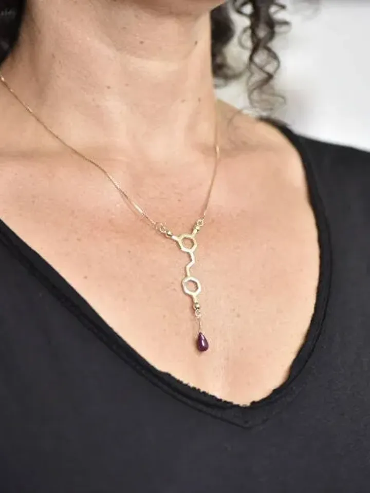 Resveratrol Molecule Necklace
