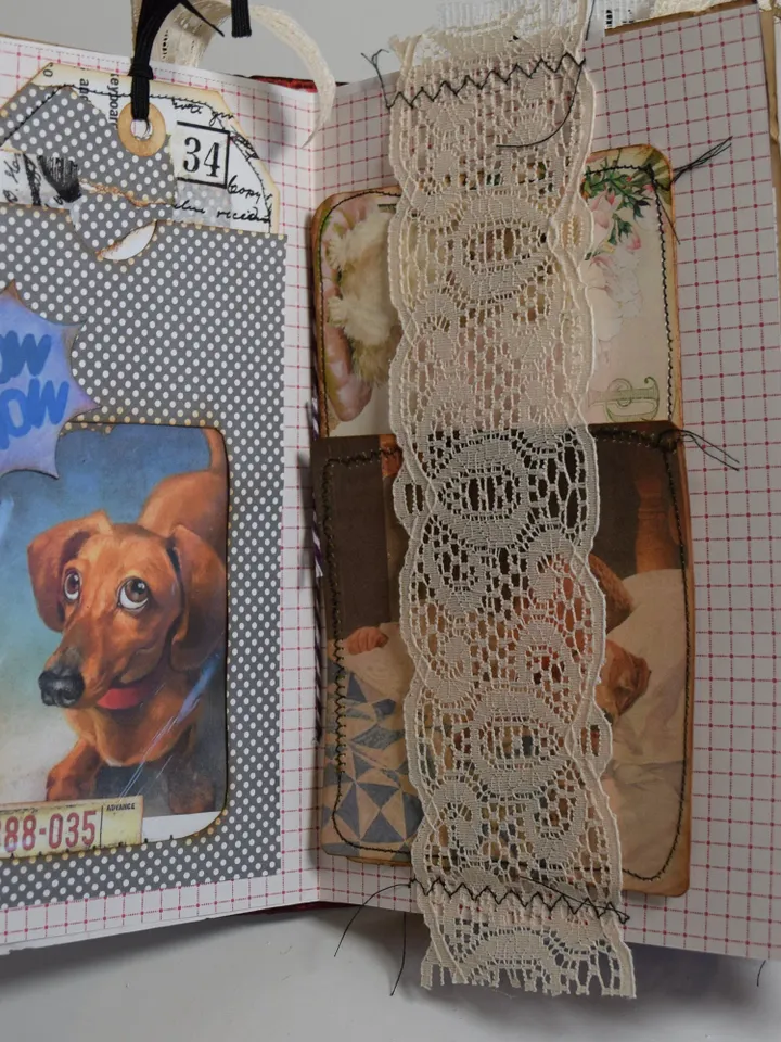 Dog Themed Handmade Junk Journal