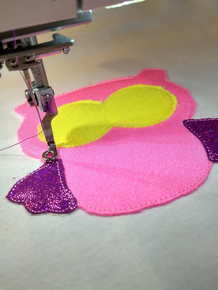 Owl Birthday for girl Design Applique for Machine Embroidery