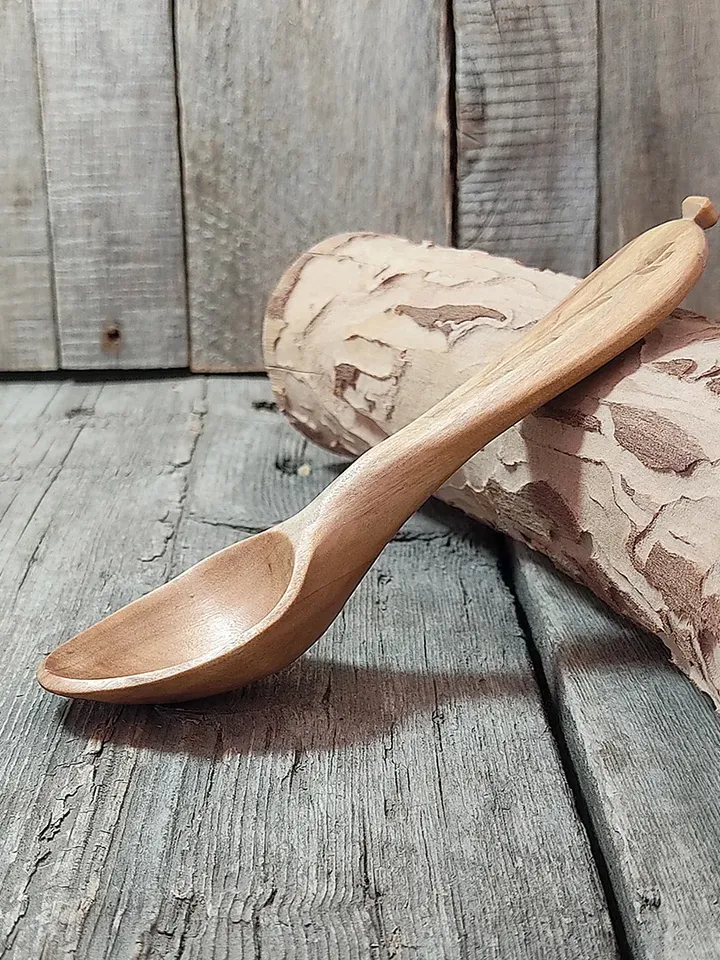 Ninth anniversary gift, Willow wood gift, Wedding anniversary willow, Handmade wooden teaspoon, Small measuring spoon