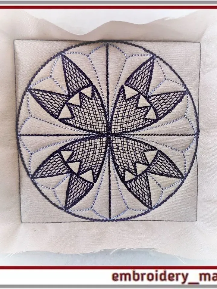 22 Quilt Block Machine Embroidery Designs - 6 Sizes