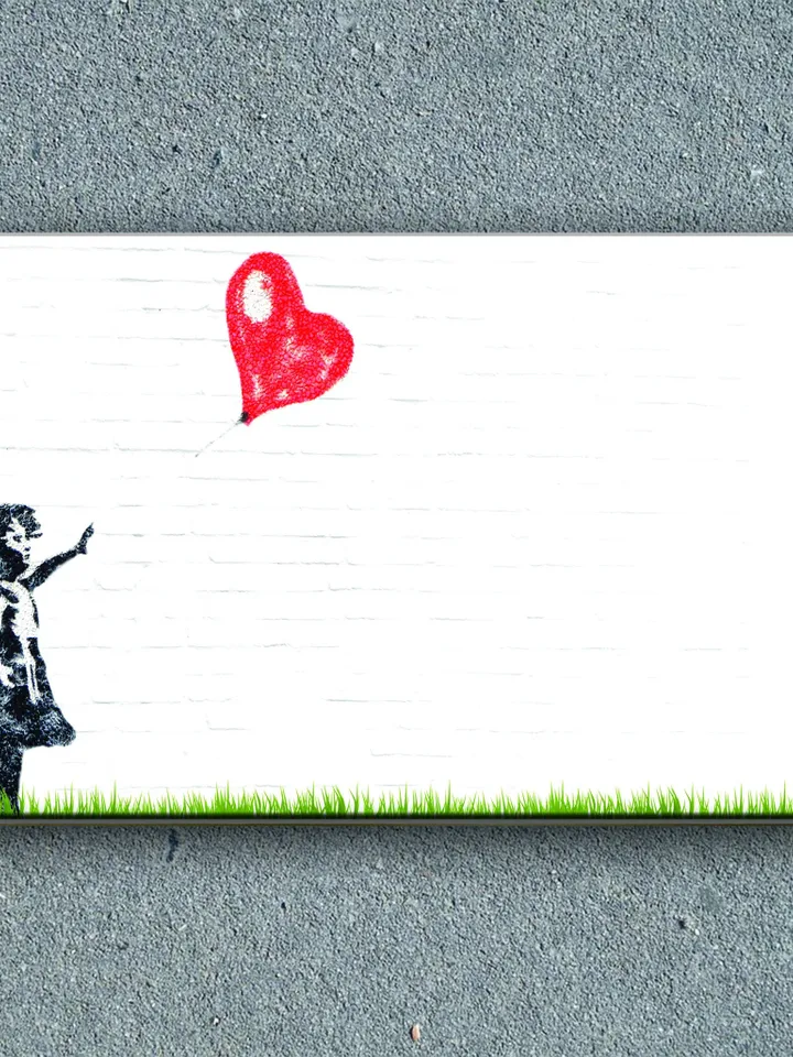 Banksy Red Balloon Girl Print on Canvas , Floating Frame Option, Modern Wall Art, Extra Large Canvas Wall Art