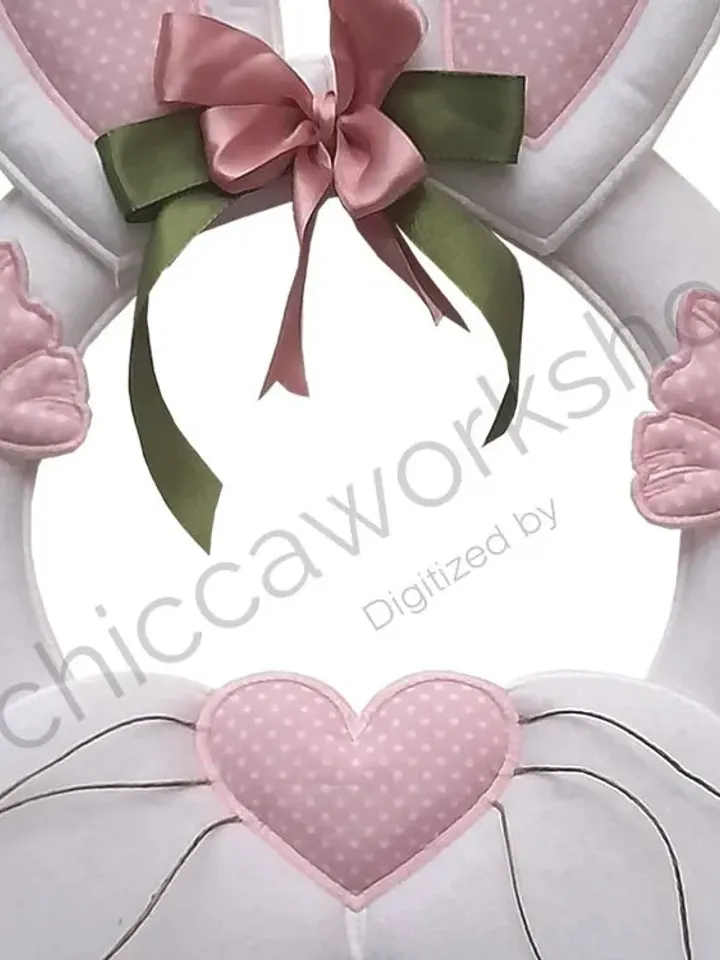 ITH Ghirlanda Coniglio - Ricamo a macchina con tutorial