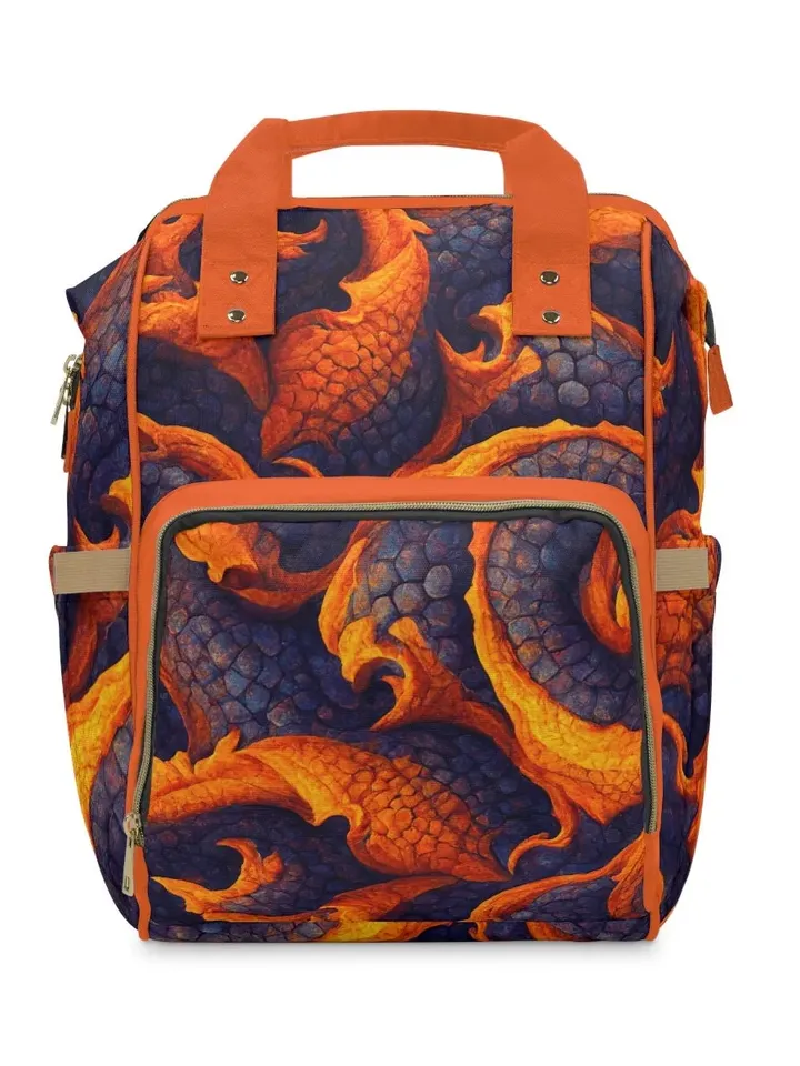 Dragon Scale TTRPG Backpack | Tabletop Roleplaying Game Bag, LARP Backpack, Bag of Holding, Wargaming Organizer, DnD Dice, Bag of Holding
