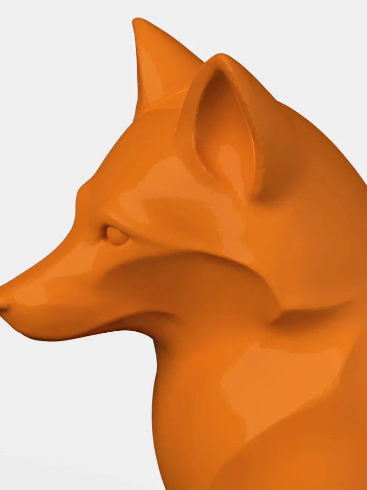 3D Model STL CNC Router file 3dprintable Fox Statuette