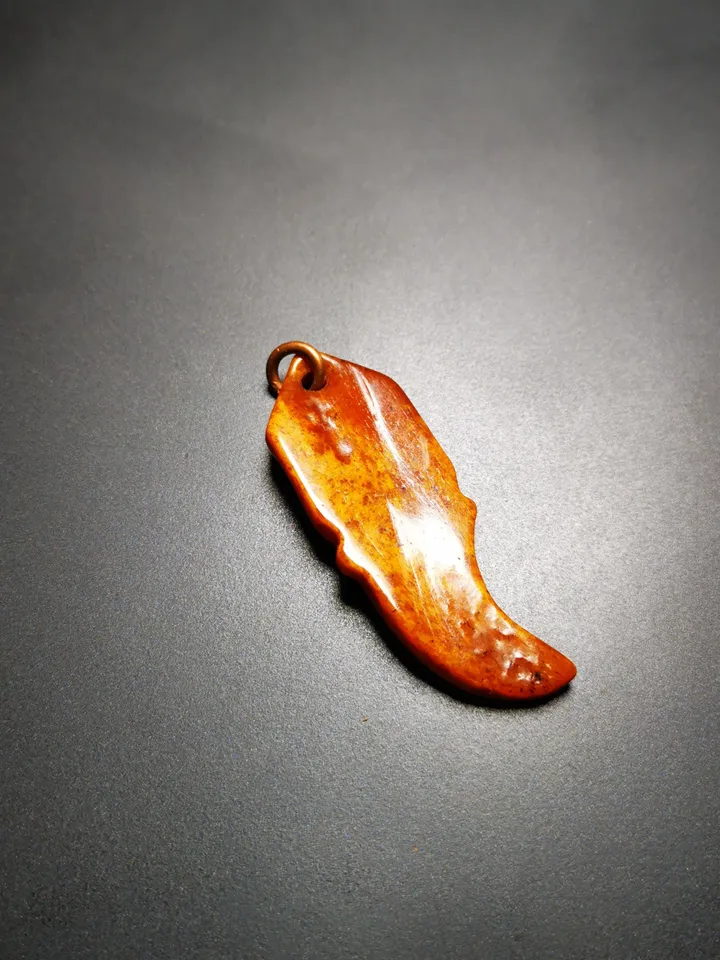 Gandhanra Unique Tibetan Yak Bone Carved Ganesha (Elephant God) Amulet Pendant