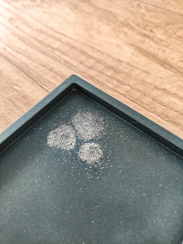 Decorative trays with glitter / trinket dishes / candle holder