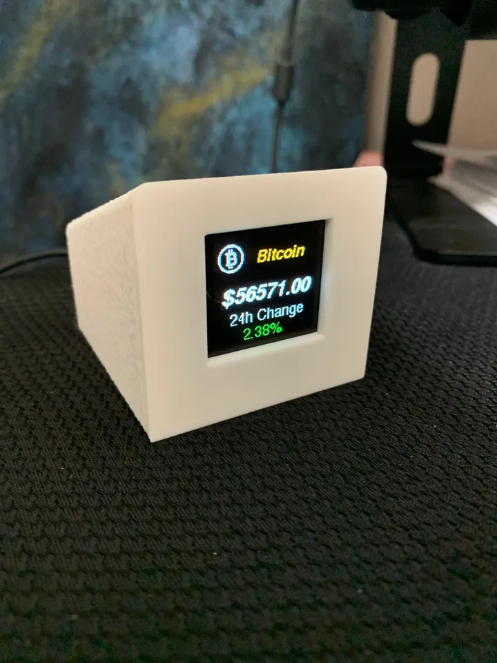 Color Crypto Coin Price Ticker Display WiFi