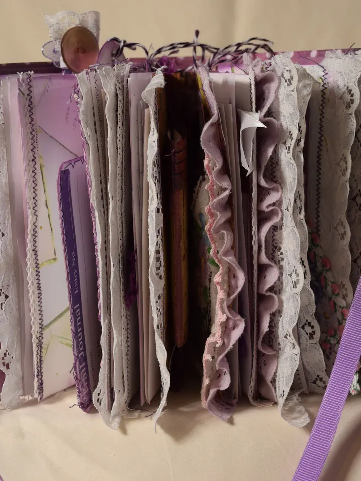 Junk Journal Shades of Violet "Hopefull" - Recycled Junk Journal-Grungy Junk Journal