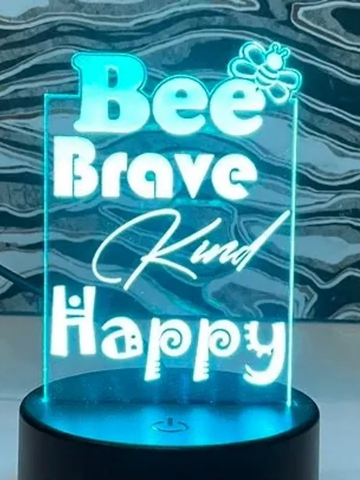 Bee Brave, Kind & Happy Home Decor Sign