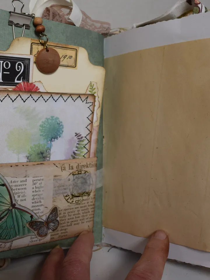 Nature Themed Junk Journal-Handmade Journal-Repurposed Materials Journal
