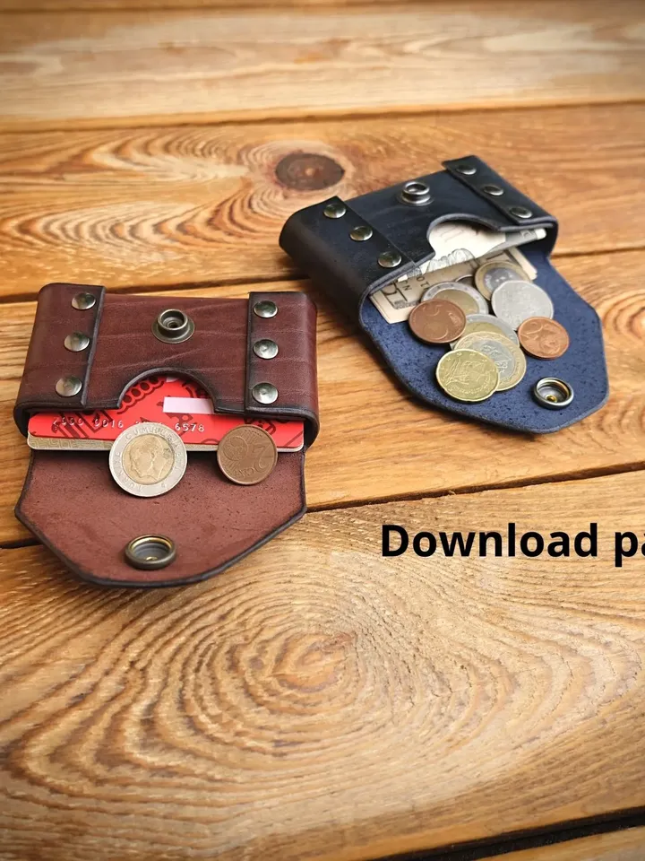 Leather pattern - riveted wallet. MW